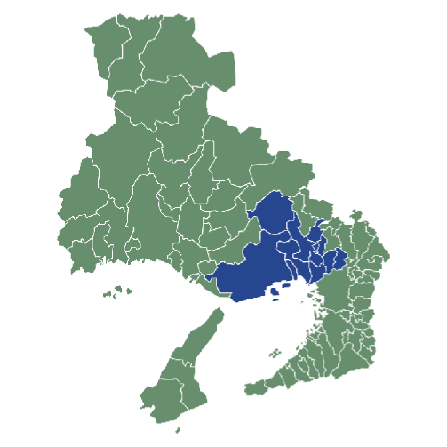対象地域の地図